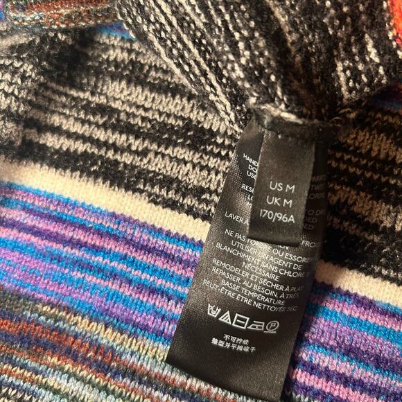 Anthropologie Turtleneck Colorblock Knit Indie Tunic Top Sweater Size M - Picture 10 of 13